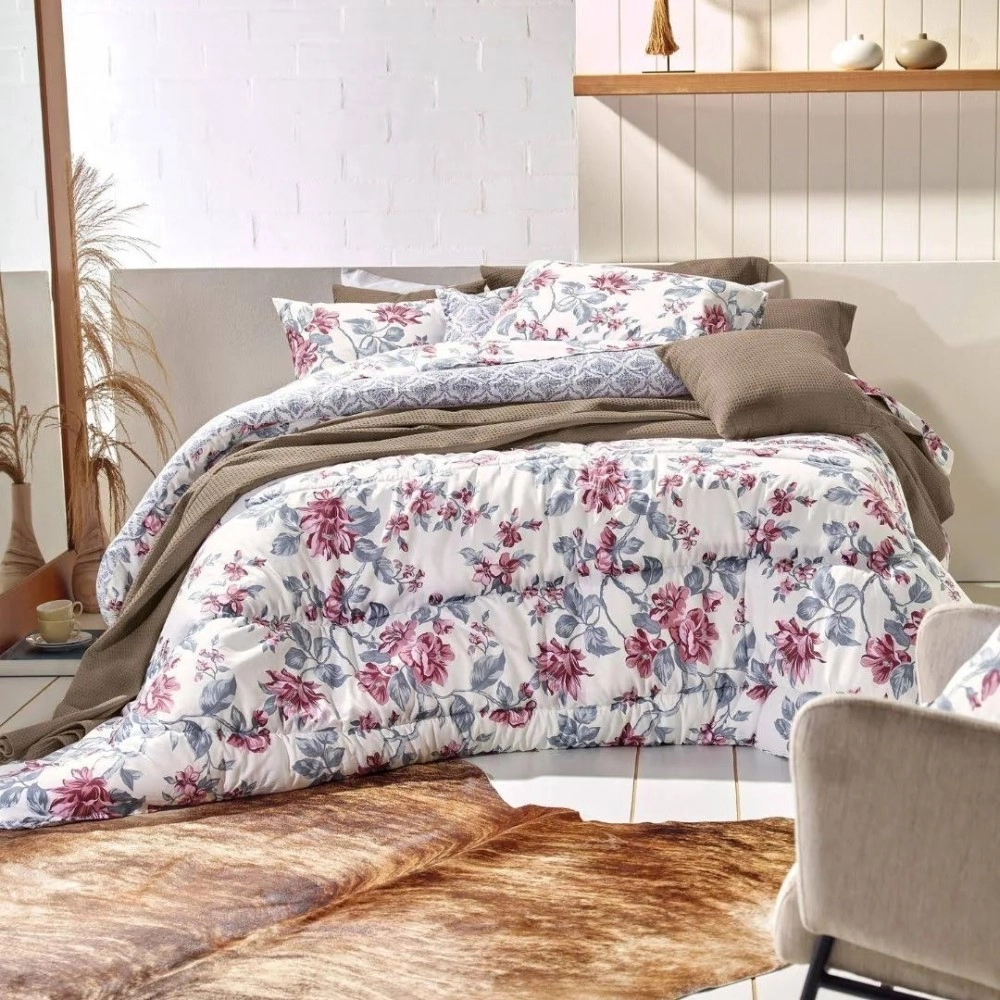 Kit Cama Diamante 150 Fios Primavera Casal 4pcs 886080000087670 Teka