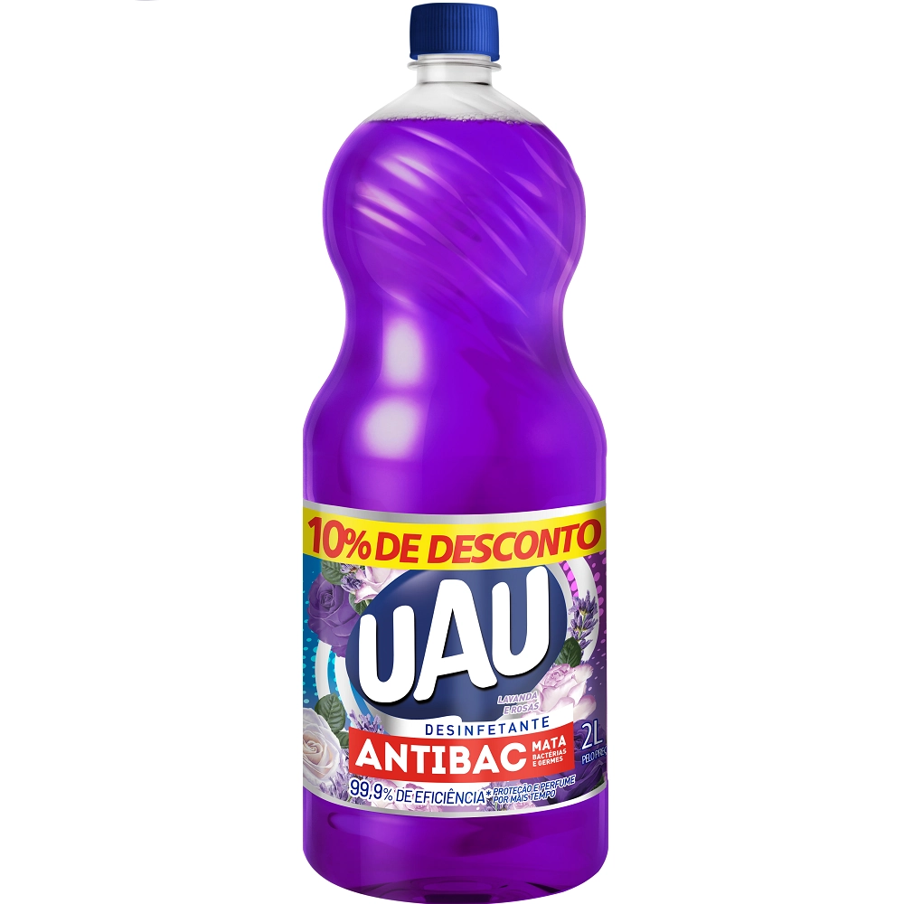 Desinf Uau Antibac 2lt Lavanda E Rosas