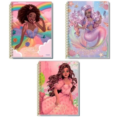 Caderno Princesa Fashion Modelo Sortido Ref.273531 Credeal 80 Folhas