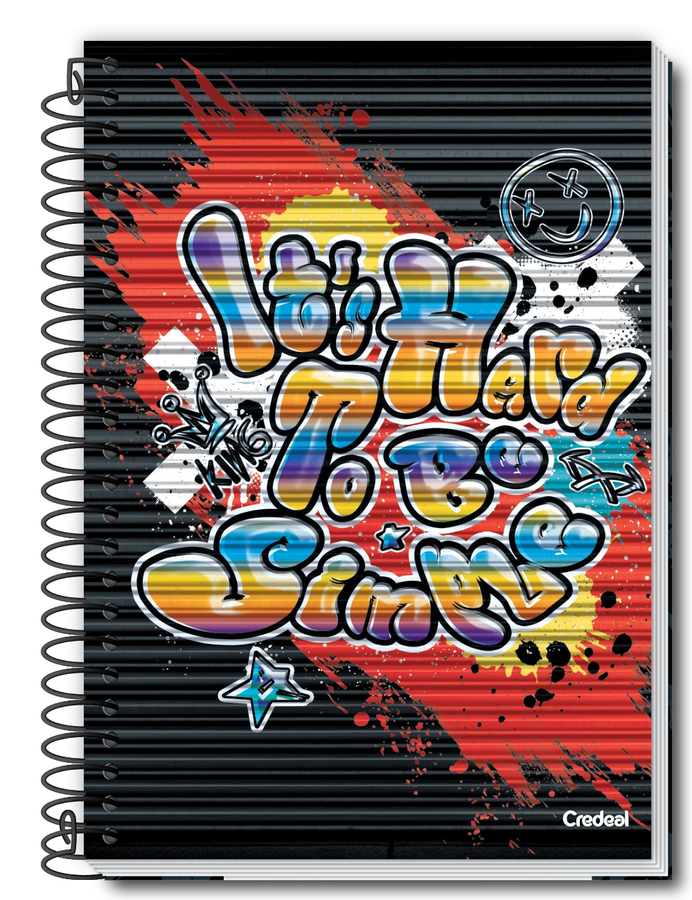 Caderno 1/4 Capa Dura Espiral 80 Folhas