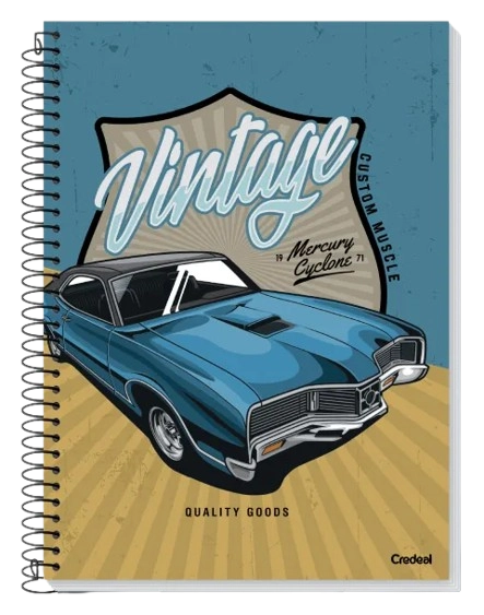 Caderno Univ Cd 1m 80fl Golden Years Credeal