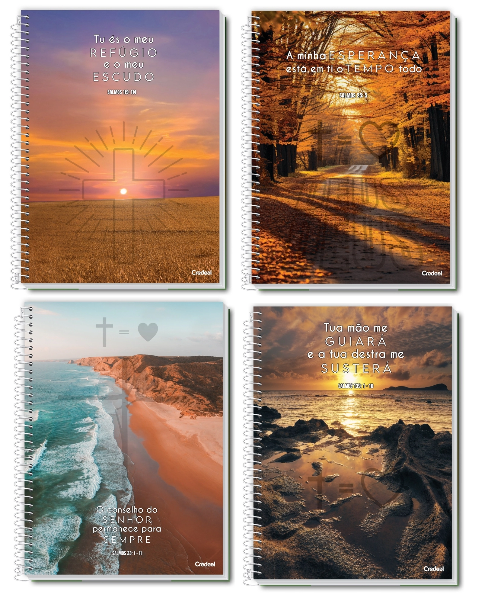 Caderno Capa Dura 1matéria Cadernos Fé Credeal 80fl
