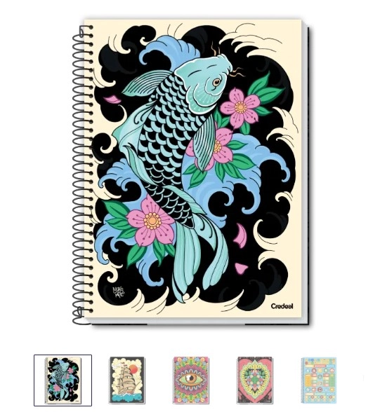 Caderno Credeal Esp Cd 1m 80 Fls Original Arts