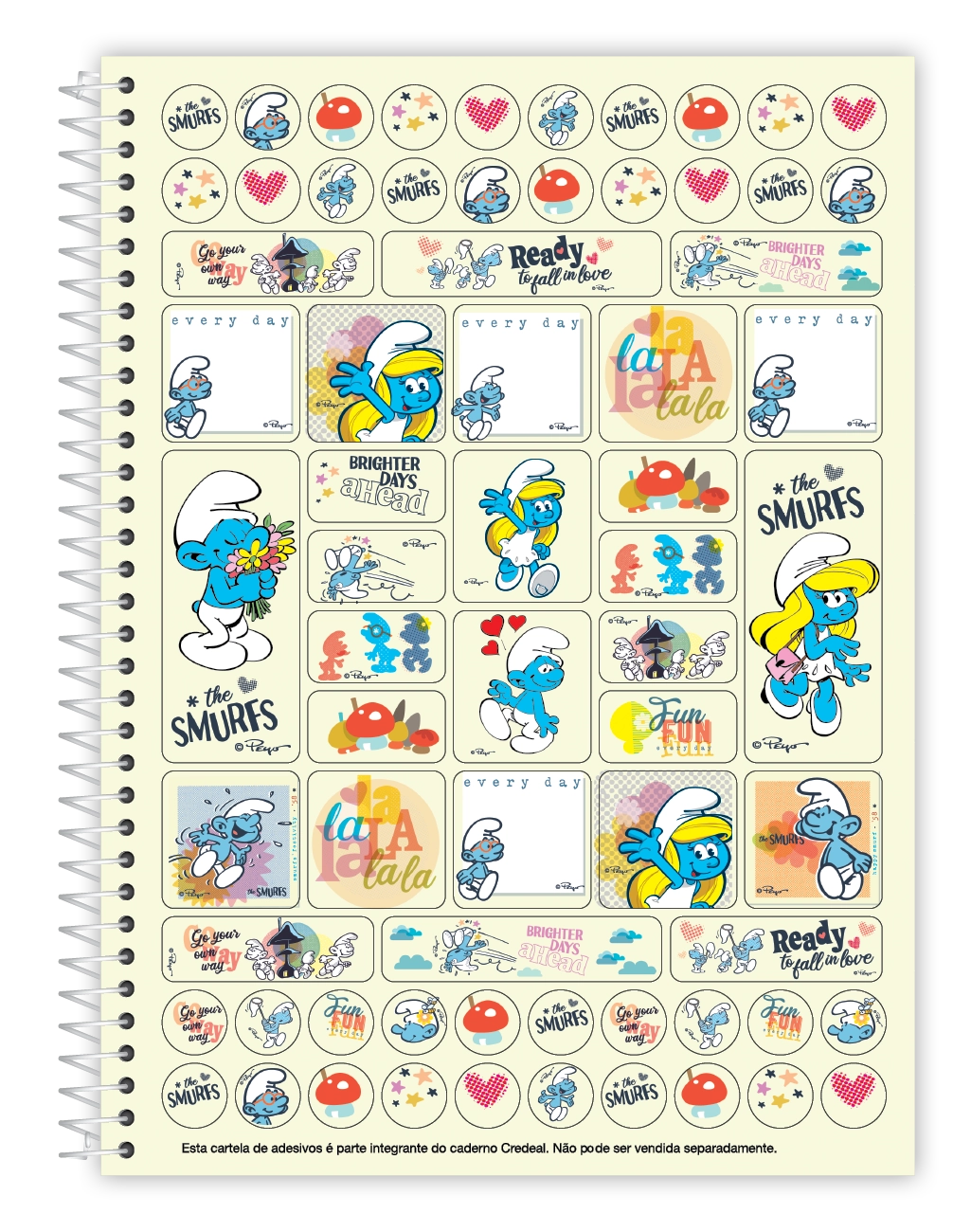 Caderno Esp Univ Cd 1m 80f Smurfs 277744 Credeal