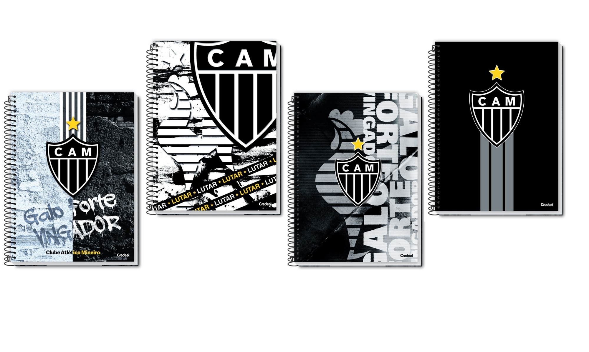 Caderno Univ C.d Atleticomg Sortido C/192fls Credeal