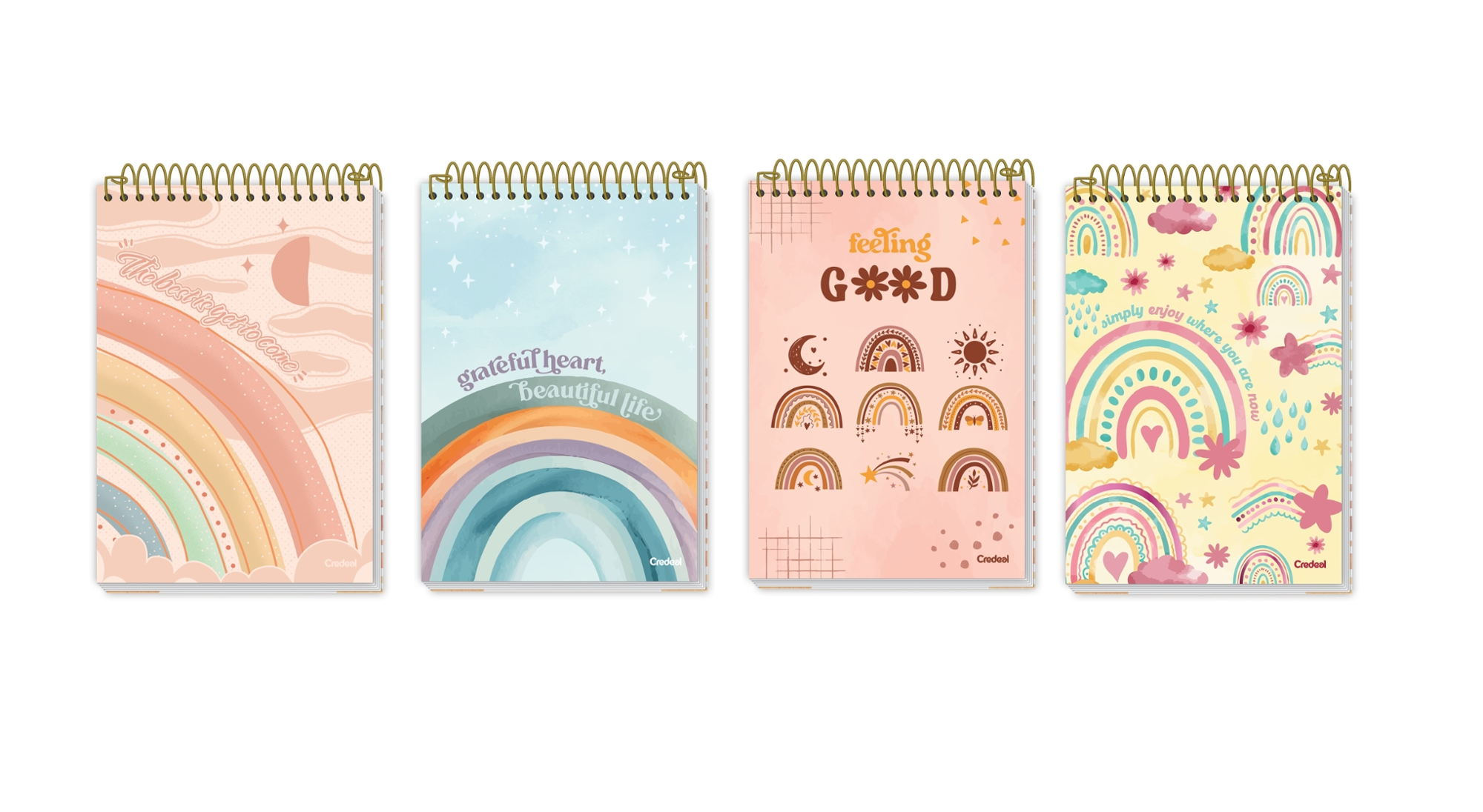 Caderno C.d Rabisco Arco Iris 1/4 C/80fls Credeal