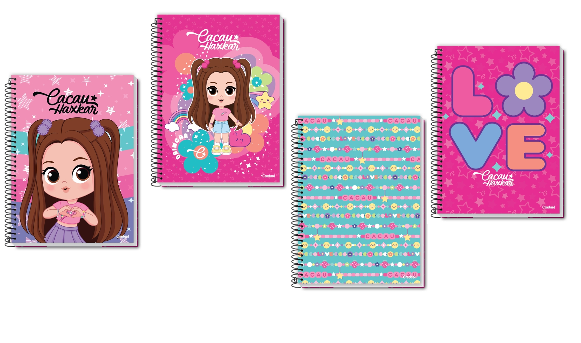 Caderno Univ C.d Cacau Haxkar Sortido C/80fls Credeal