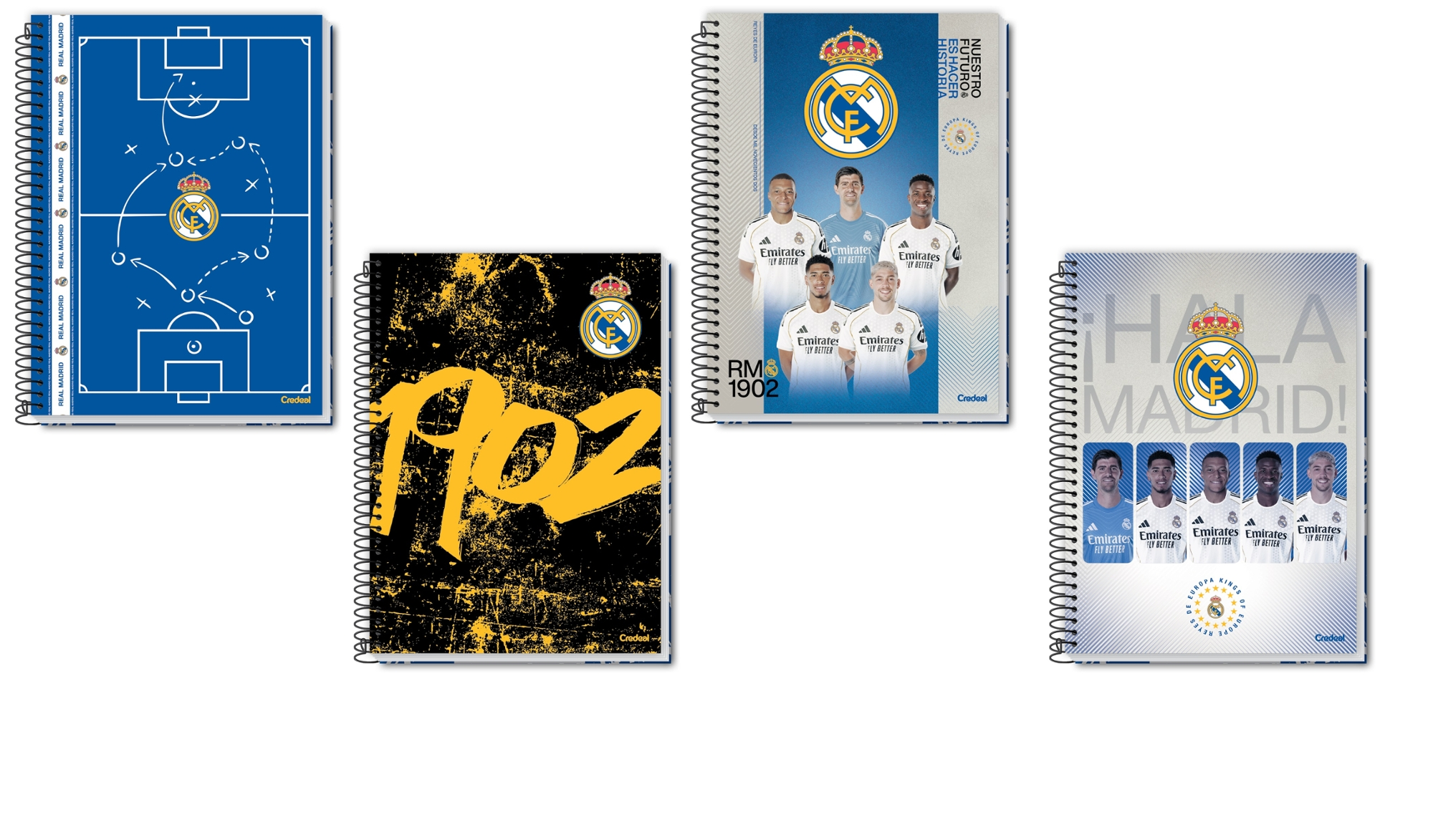 Caderno Univ C.d Real Madrid Sortido C/192fls Credeal
