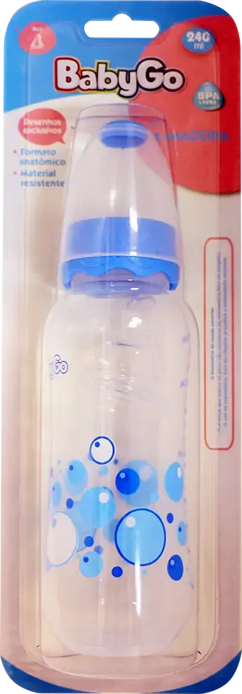 Mamadeira Azul Clean 240ml Babygo