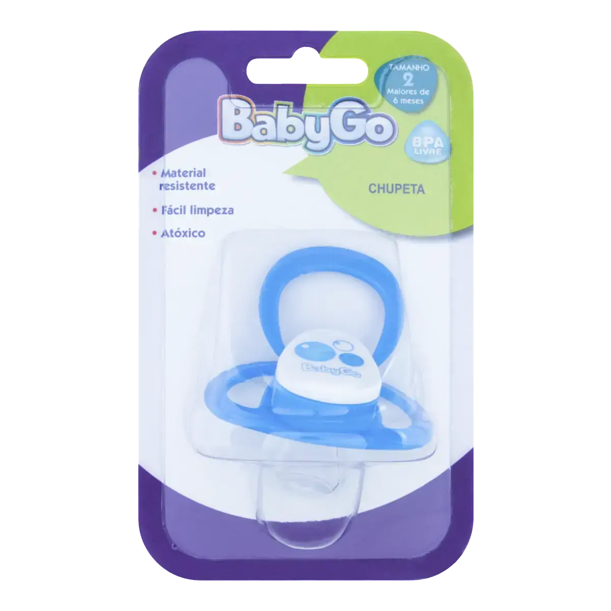 Chupeta Ortodôntica Azul Babygo Clean N 2