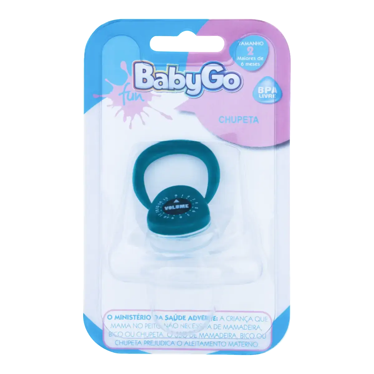 Chupeta Ortodôntica Verde Babygo Fun N 2