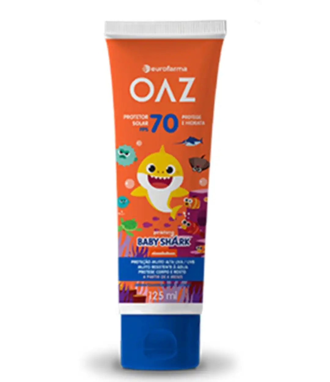 Protetor Solar Oaz Fps 70 Baby Shark Eurofarma 125ml