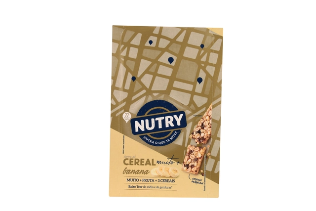 Barra De Cereal Banana Nutry Caixa 528g 24 Unidades