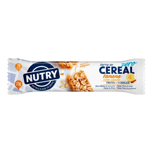 Barra De Cereal Banana Com Canela Nutry Caixa 528g 24 Unidades