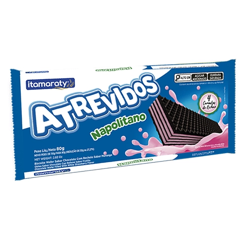 Bisc Atrevidos Wafer Napolitano 80g