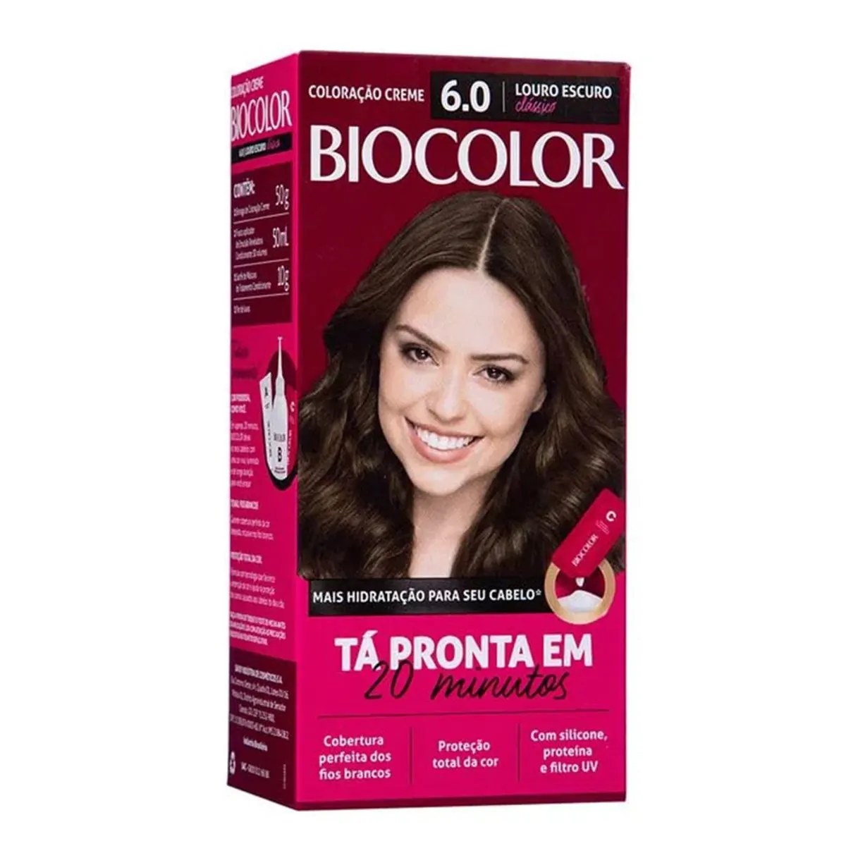 Kit Coloração Creme 6.0 Louro Escuro Clássico Biocolor Tá Pronta Em 20 Minutos
