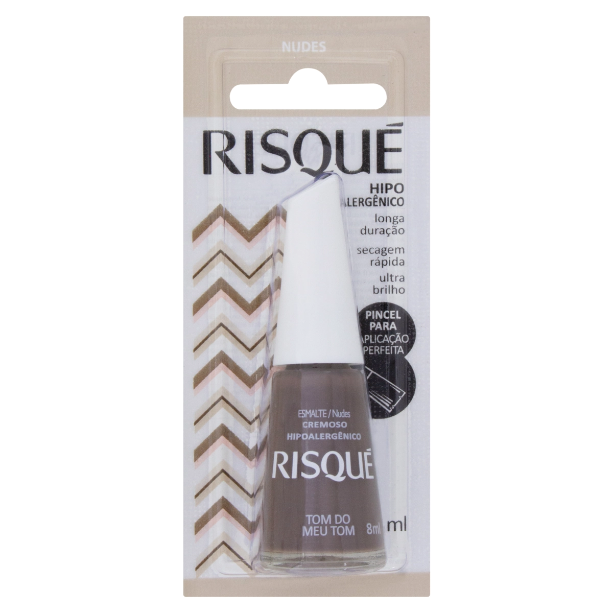 Esmalte Cremoso Tom Do Meu Tom Risqué Nudes Blister 8ml