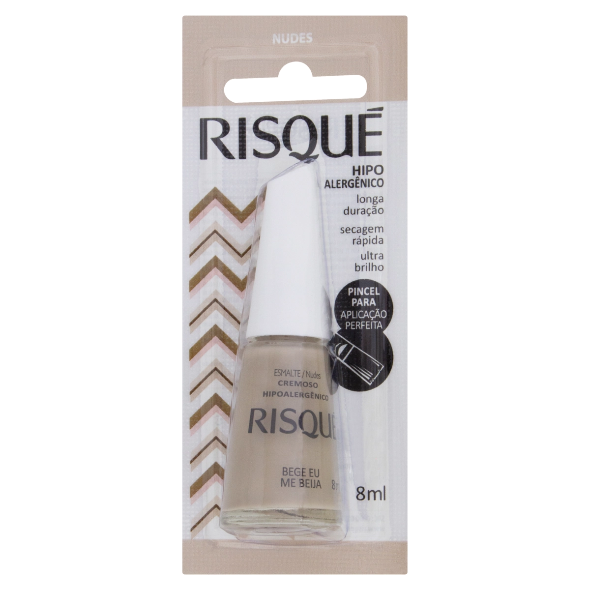 Esmalte Cremoso Bege Eu Me Beija Risqué Nudes Blister 8ml