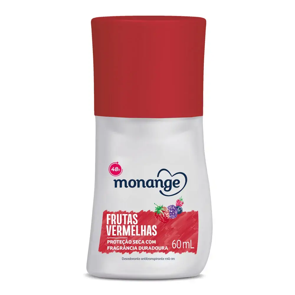 Desodorante Roll On Frutas Vermelhas Monange 60ml