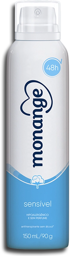 Antitranspirante Aerossol Sensível Sem Perfume Monange 150ml