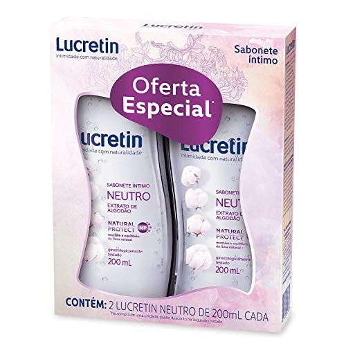 Pack Sabonete Líquido íntimo Neutro Lucretin 2 Unidades 200ml Cada