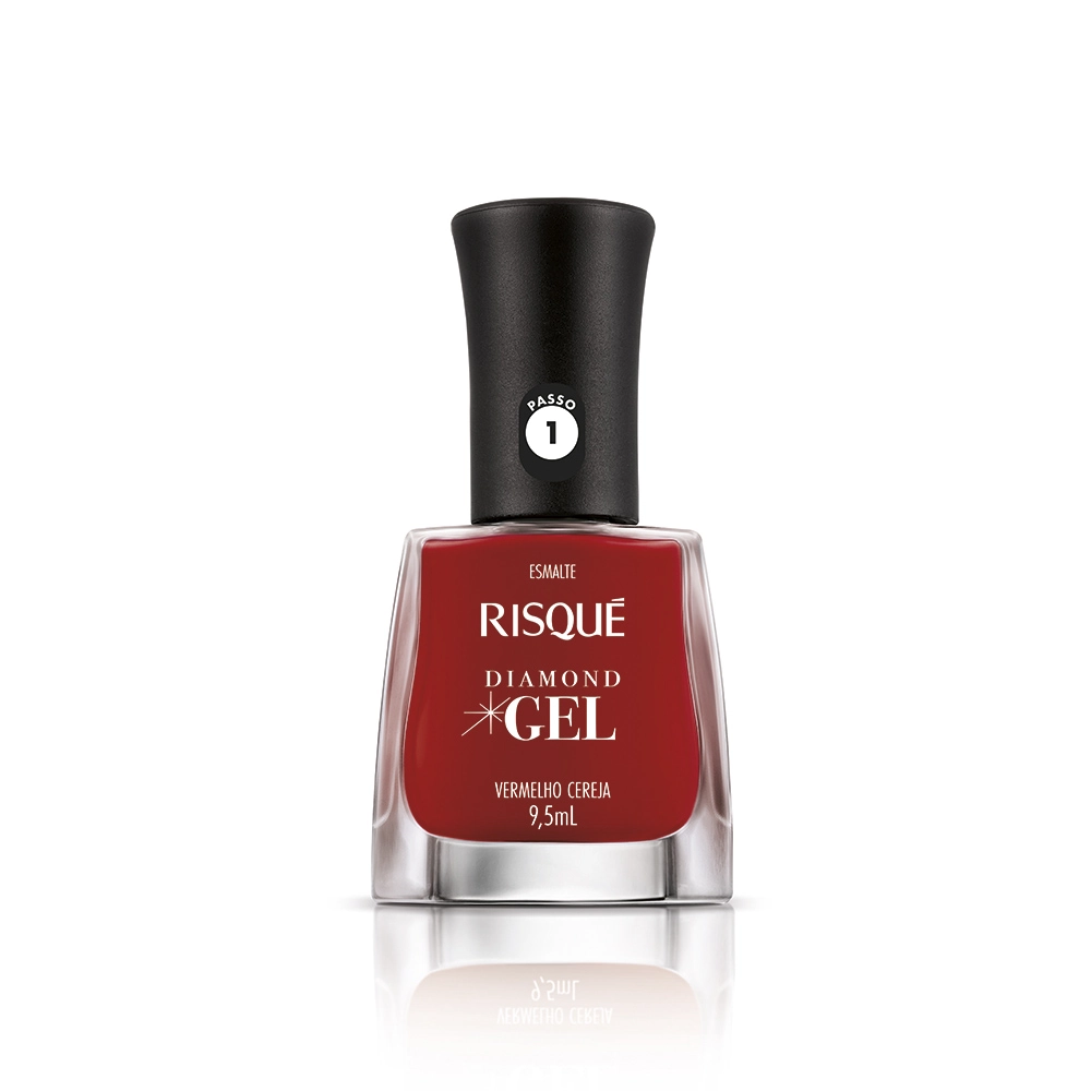 Esm Risque Diamond Gel Cr Vermelho Cereja