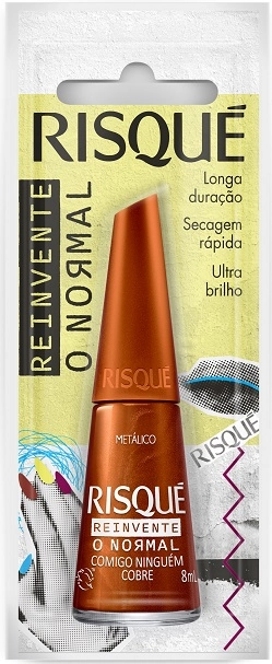 Esmalte Metálico Comigo Ninguém Cobre Risqué Reinvente O Normal Blister 8ml