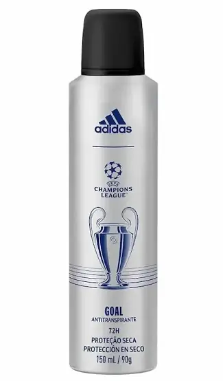 Desodorante Antitranspirante Aerosol Adidas Uefa Goal Champions League 72h Proteção Seca 150ml