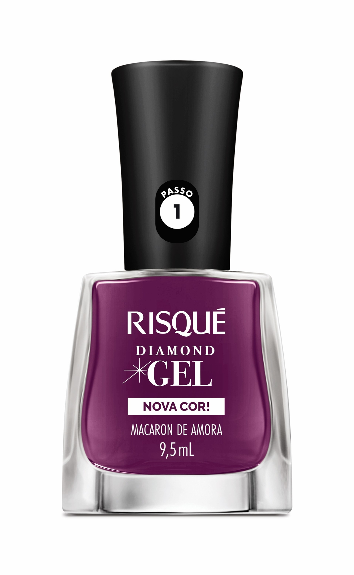 Esmalte Risque Cr Diamond Dgel Macaron Amora 9,5ml