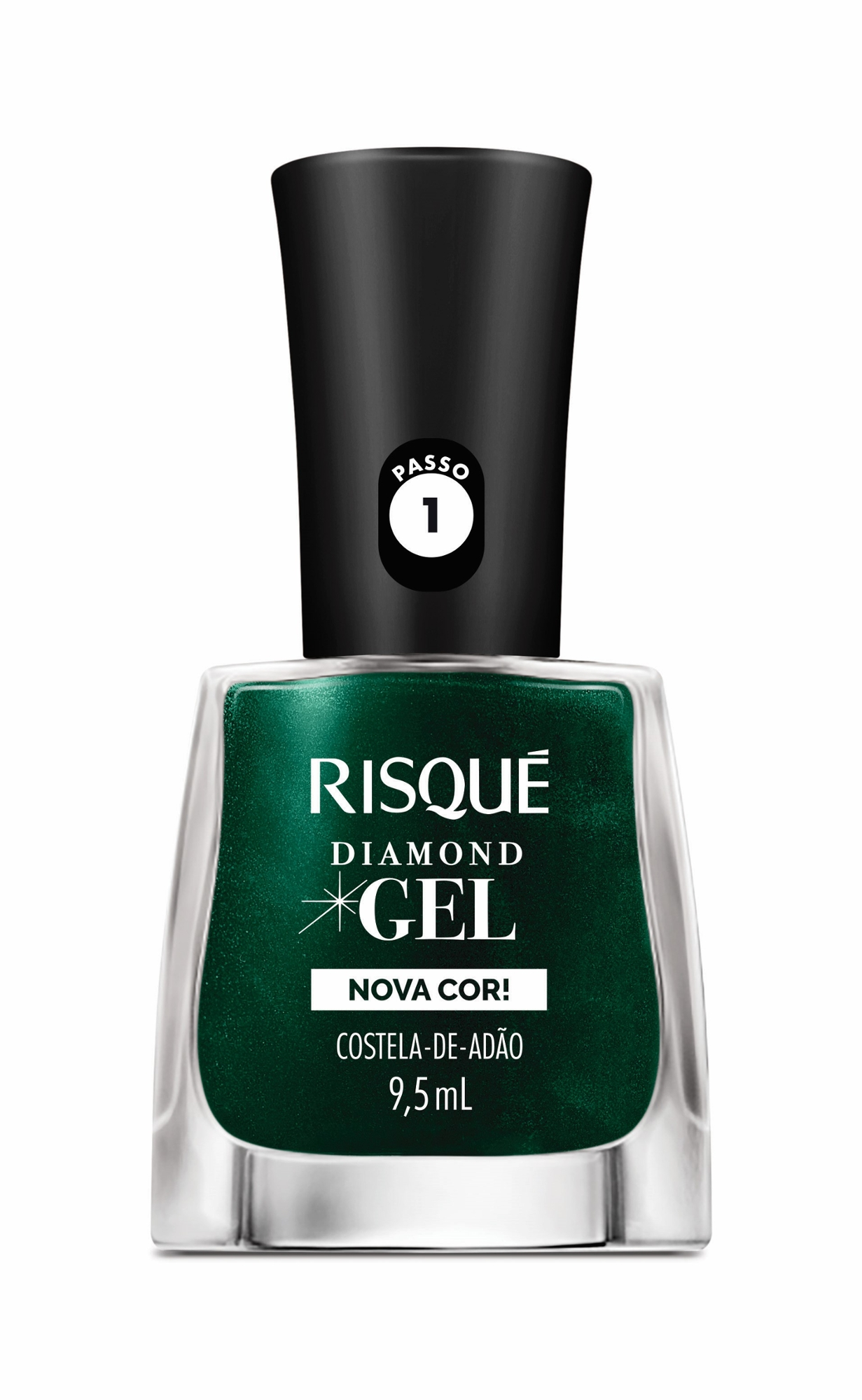 Esmalte Metálico Gel Costela De Adão Risqué Diamond Frasco 9,5ml