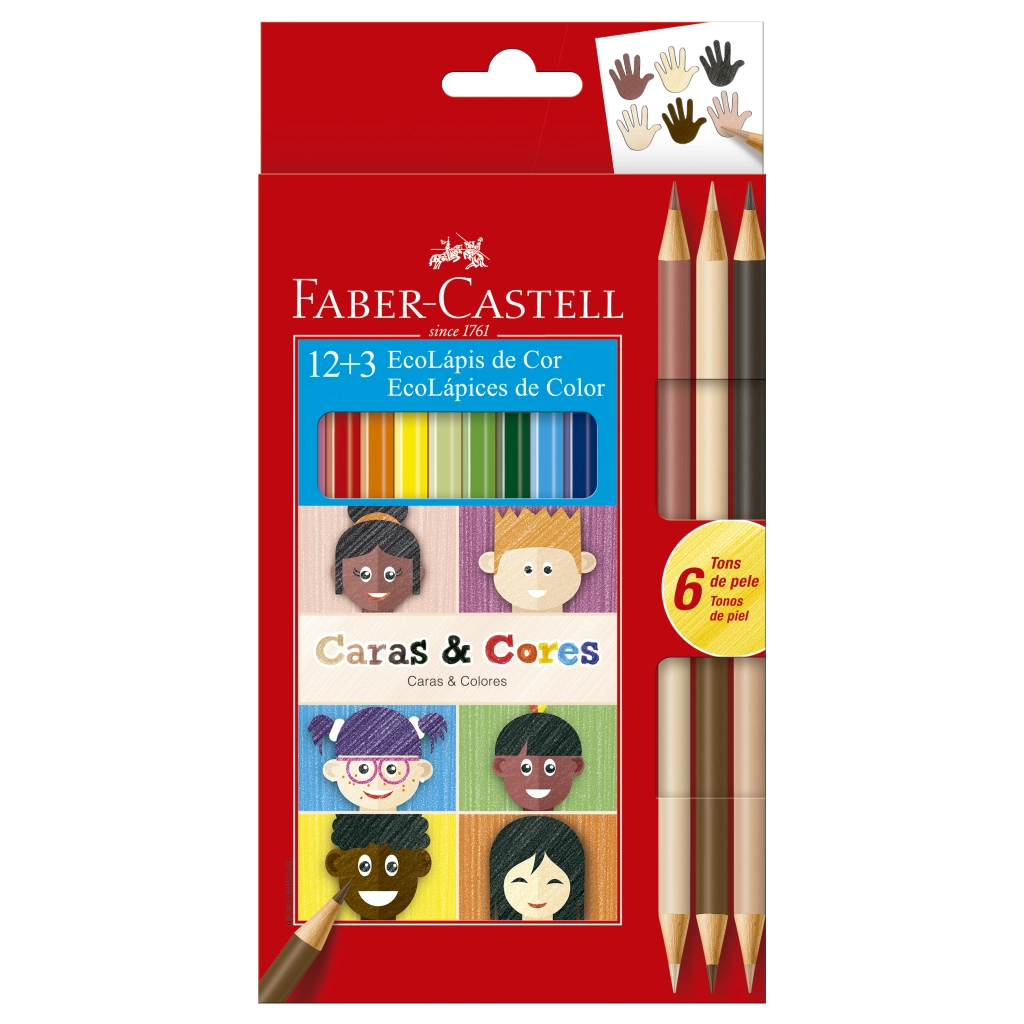 Lapis De Cor Faber Castell Caras/cores 12 Cor