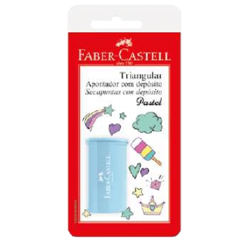 Apontador Com Depósito Triangular Faber Castell Pastel