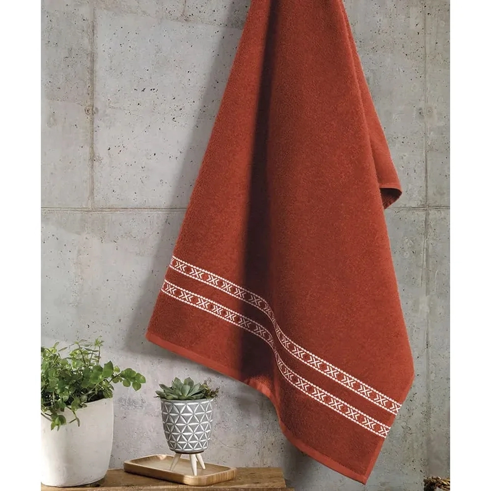 Toalha Banho Dohler Jacquard Premium 6702 Terracota 70x140cm
