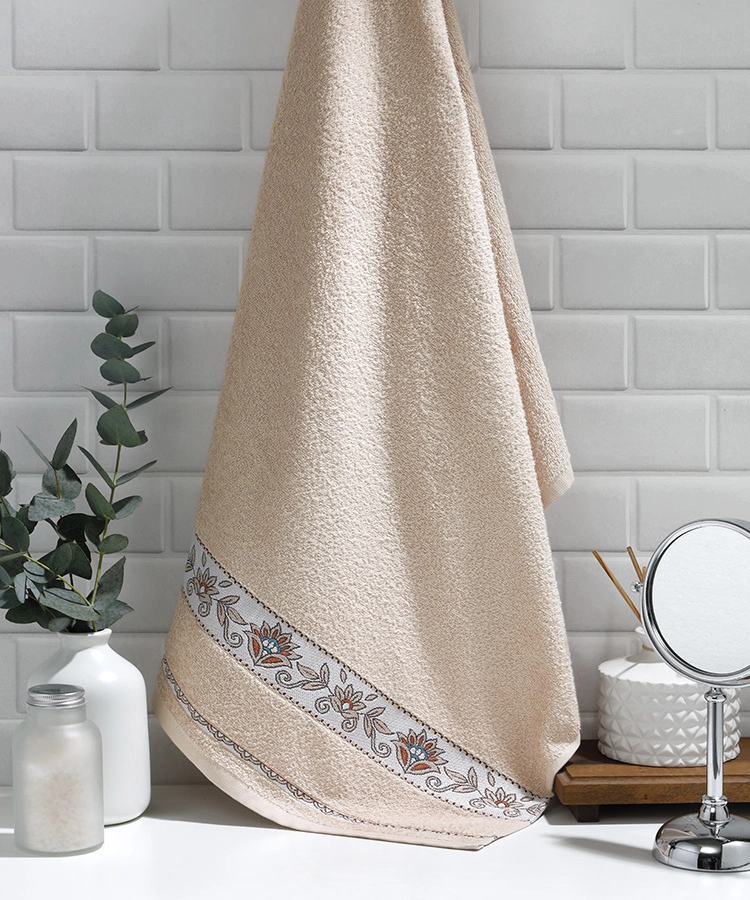 Toalha Banho Dohler Jacquard Premium 6904 Bege 70x140cm