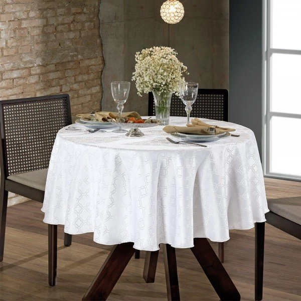 Toalha Mesa Dohler Jacquard Requinte Branco 1,6m