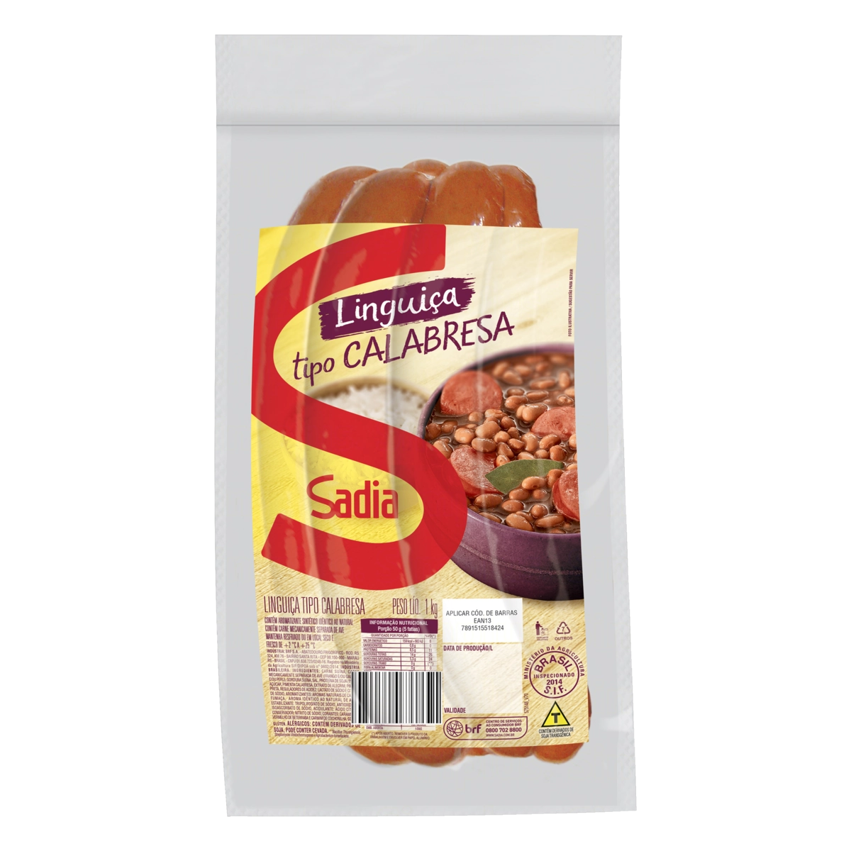 Linguiça Calabresa Sadia 1kg