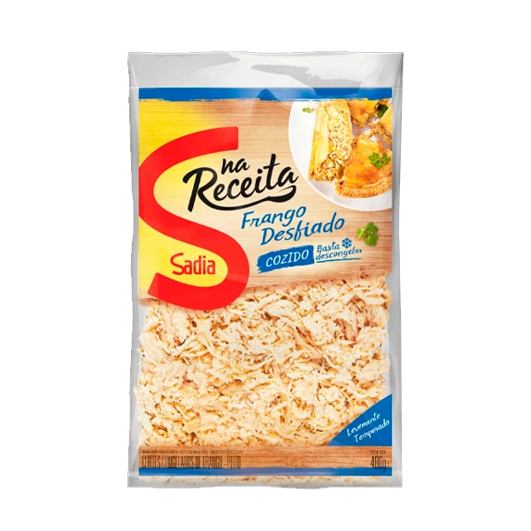 Peito De Frango Cozido Desfiado Congelado Sadia Na Receita 400g