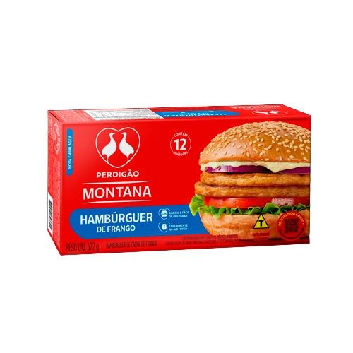 Hambúrguer De Frango Perdigão Caixa 672g 12 Unidades