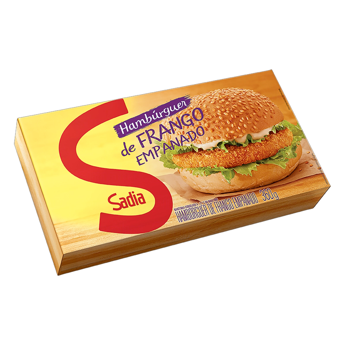 Hambúrguer De Frango Empanado Sadia Caixa 360g 4 Unidades