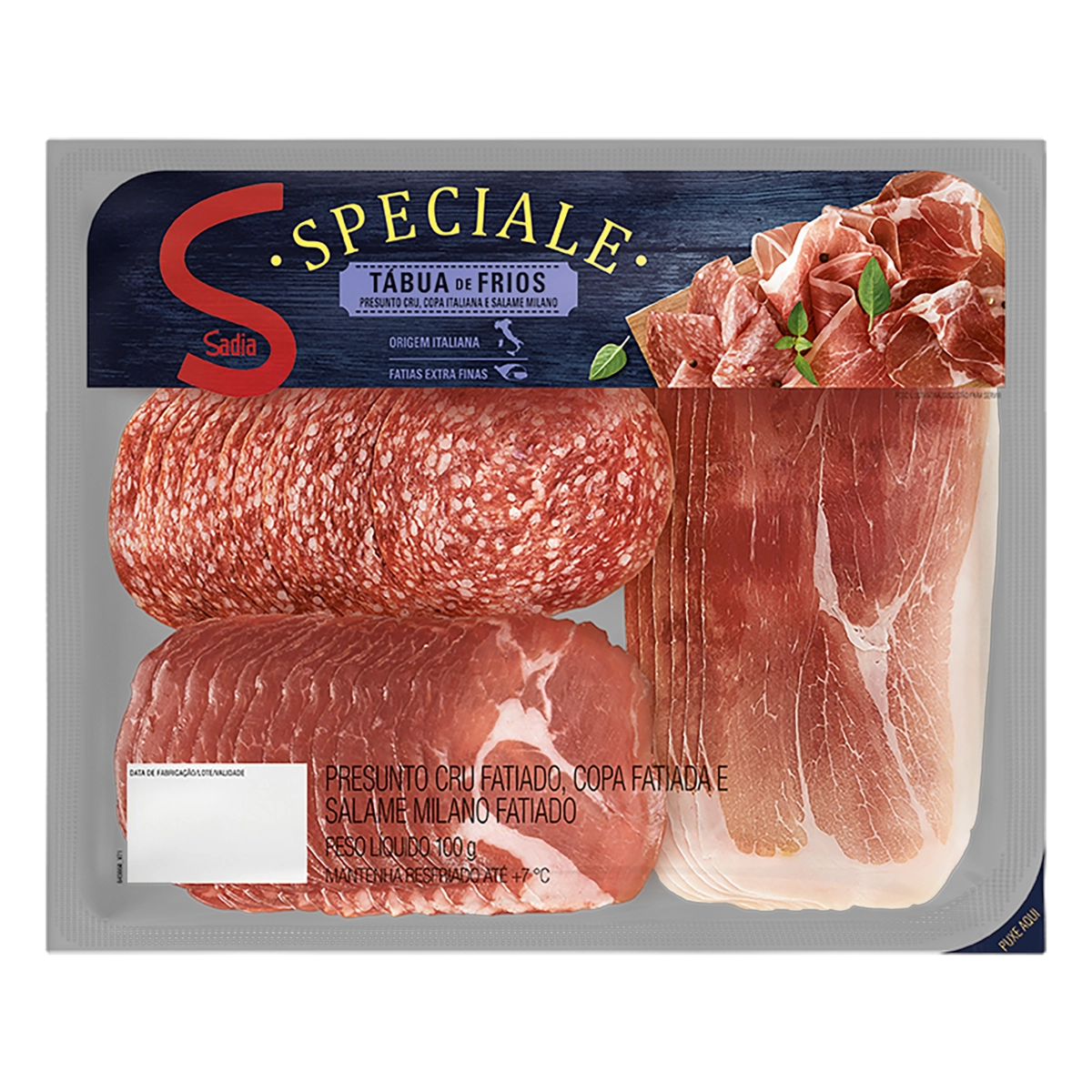 Tábua De Frios Fatiados Sadia Speciale 100g