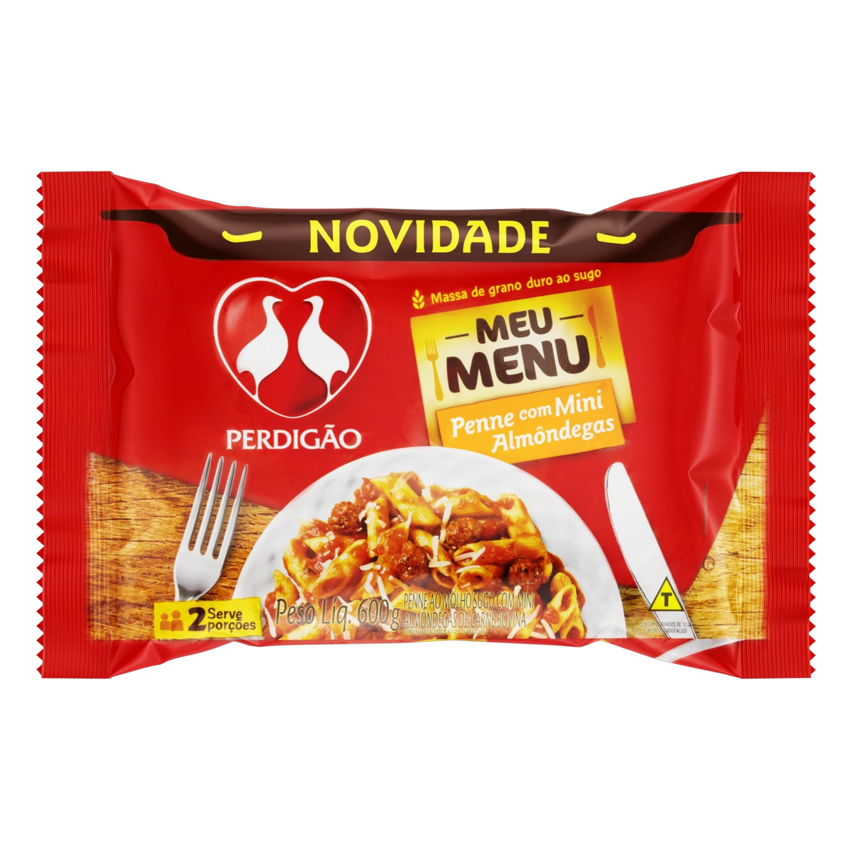 Penne Com Minialmôndegas Perdigão Meu Menu Pacote 600g