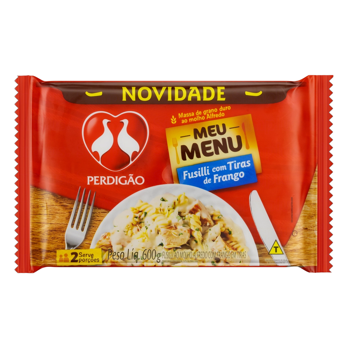 Fusilli Com Tiras De Frango Perdigão Meu Menu Pacote 600g