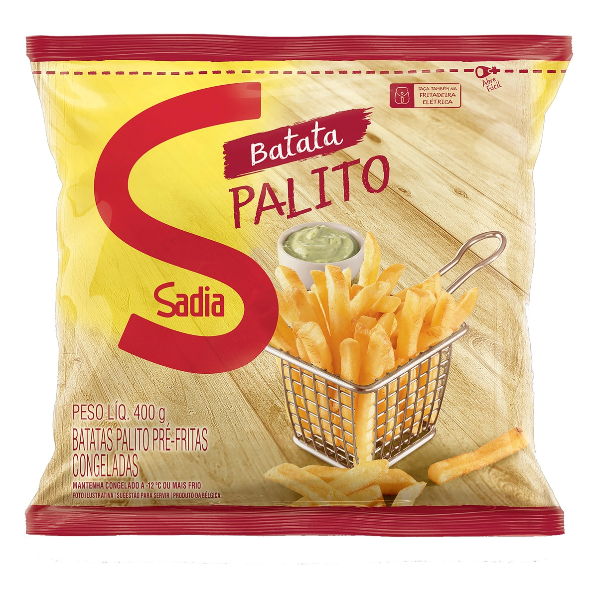 Batata Pré Frita Palito Congelada Sadia Pacote 400g