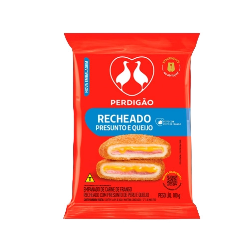 Empanado De Frango Recheio Presunto De Peru E Queijo Perdigão Pacote 100g