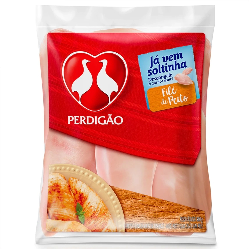 Filé De Peito De Frango Congelado Temperado Perdigão Assa Fácil 1kg Tamanho Família
