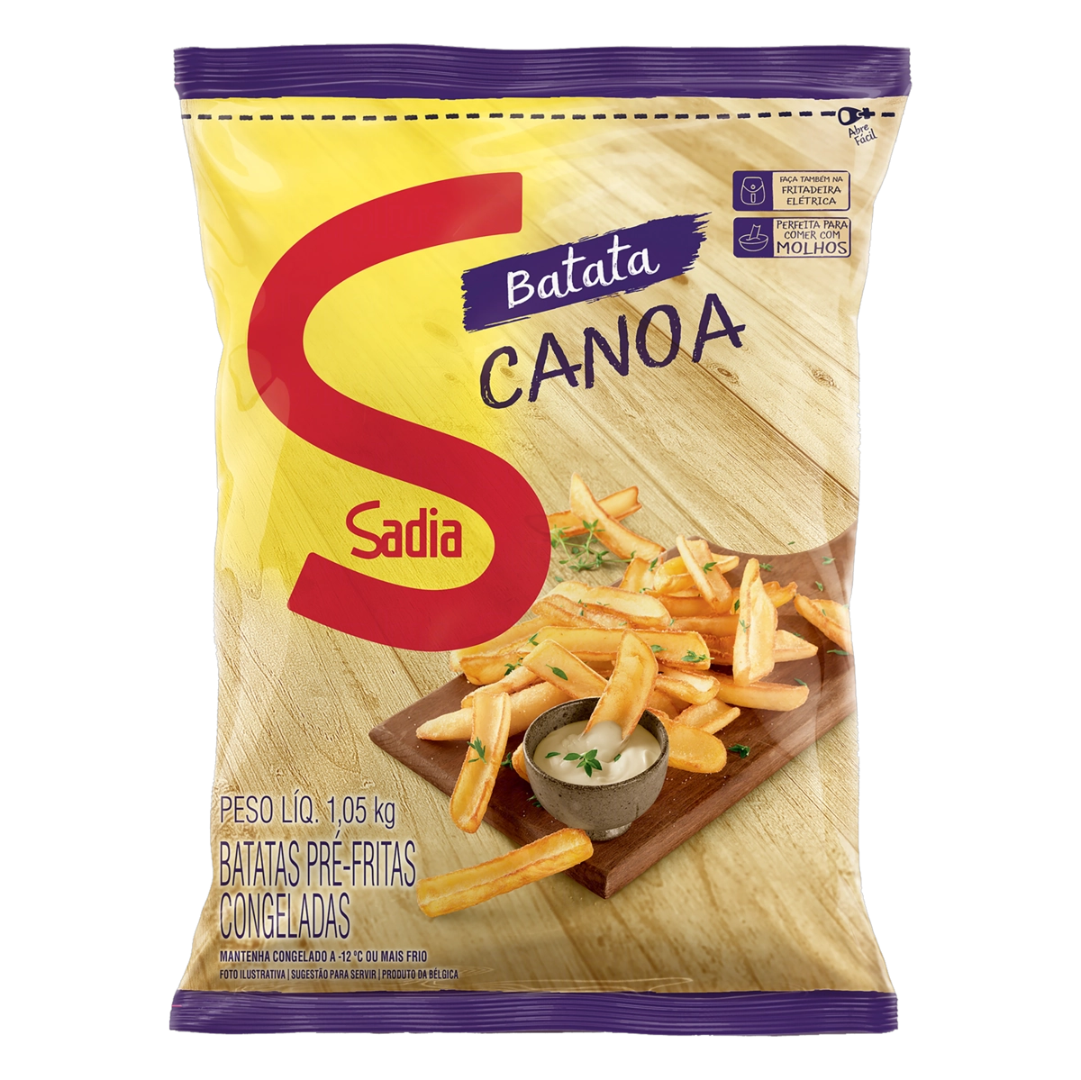 Batata Pré Frita Canoa Congelada Sadia Pacote 1,05kg