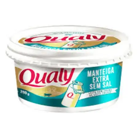 Manteiga Extra Sem Sal Qualy Pote 200g
