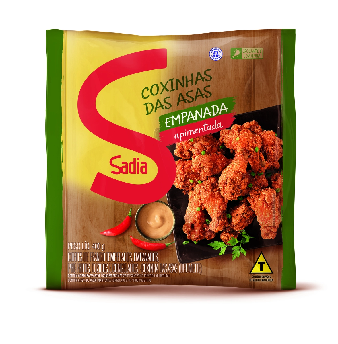 Empanado De Frango Coxinha Da Asa Apimentada Sadia Pacote 400g
