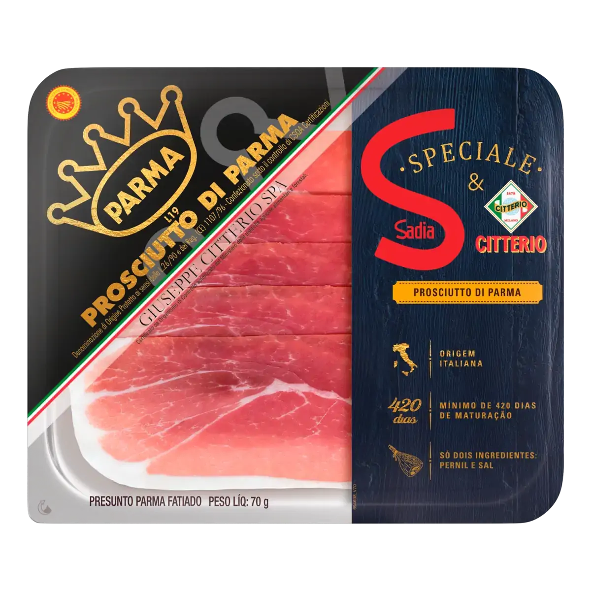 Presunto Parma Fatiado Sadia Speciale Citterio 70g