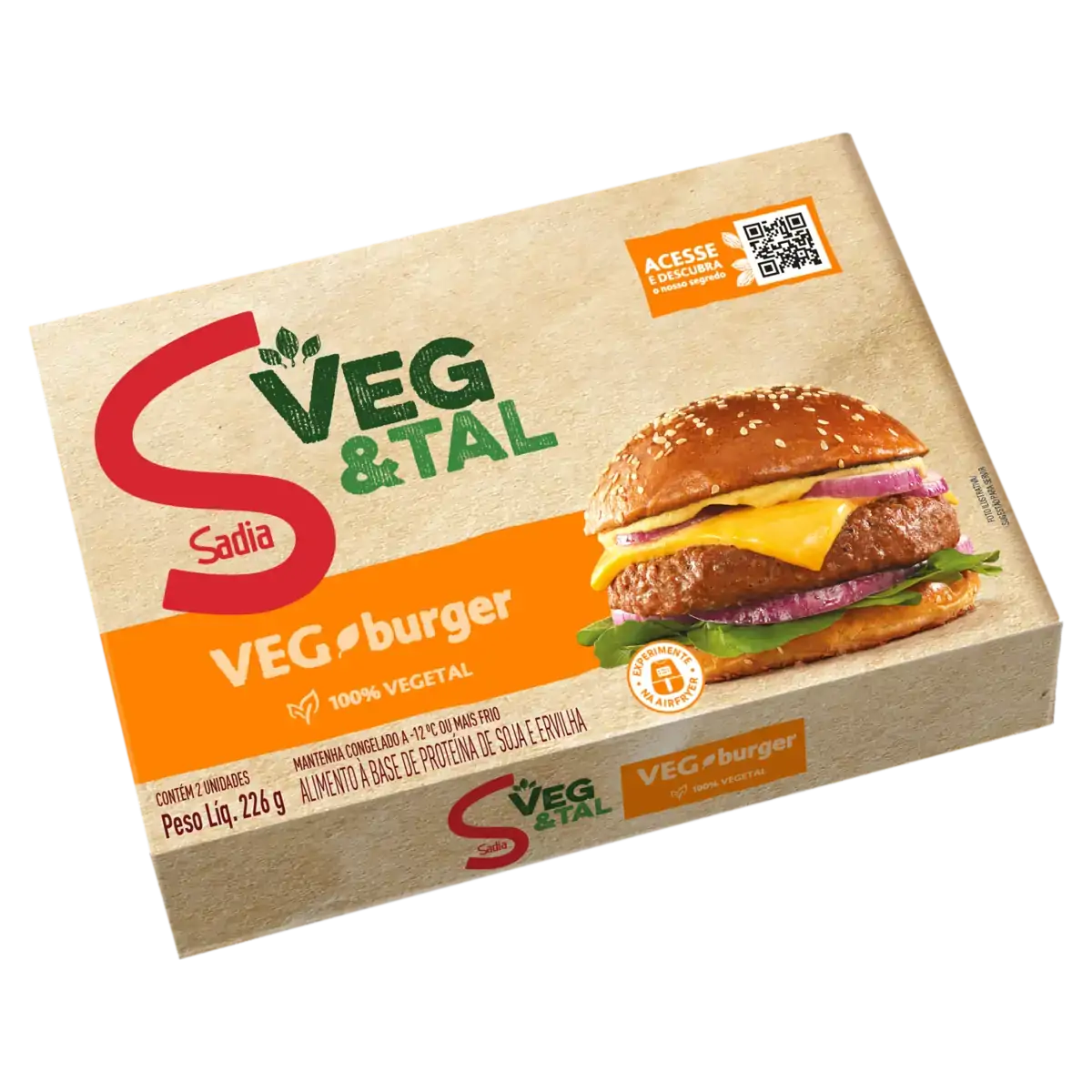 Hambúrguer Vegetal Sadia Veg Tal Caixa 226g 2 Unidades